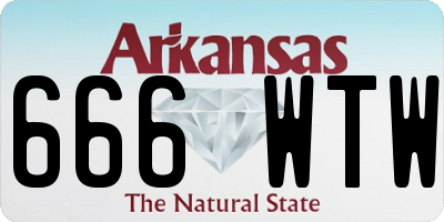AR license plate 666WTW