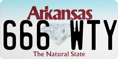 AR license plate 666WTY