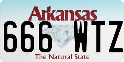 AR license plate 666WTZ