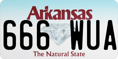 AR license plate 666WUA