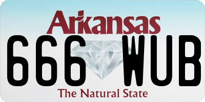 AR license plate 666WUB