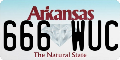 AR license plate 666WUC
