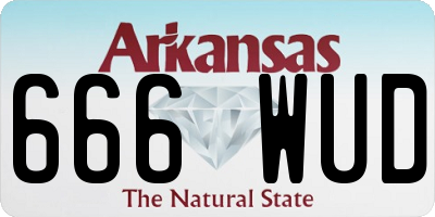 AR license plate 666WUD