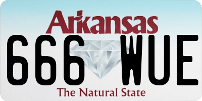 AR license plate 666WUE