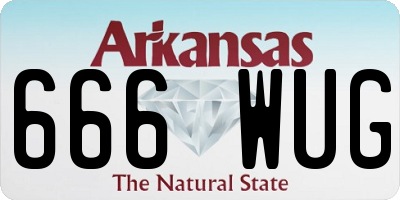 AR license plate 666WUG