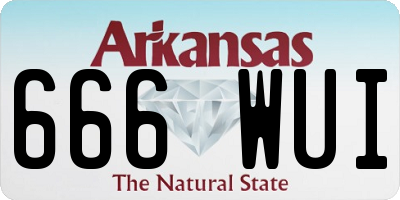 AR license plate 666WUI