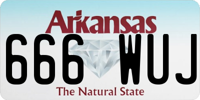 AR license plate 666WUJ