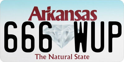 AR license plate 666WUP