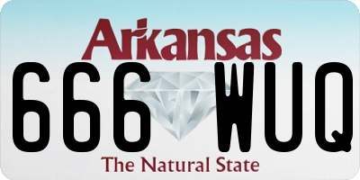 AR license plate 666WUQ