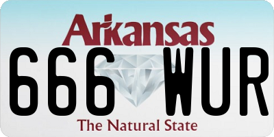 AR license plate 666WUR