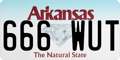 AR license plate 666WUT