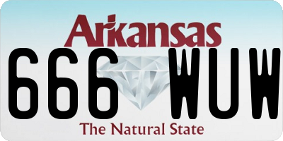 AR license plate 666WUW