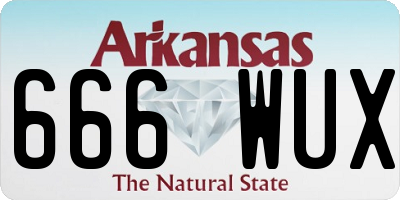 AR license plate 666WUX