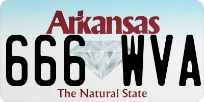 AR license plate 666WVA