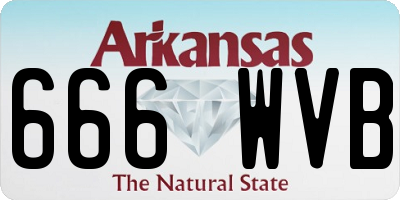 AR license plate 666WVB