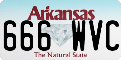 AR license plate 666WVC