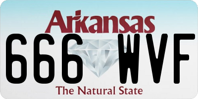 AR license plate 666WVF