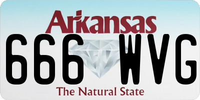 AR license plate 666WVG