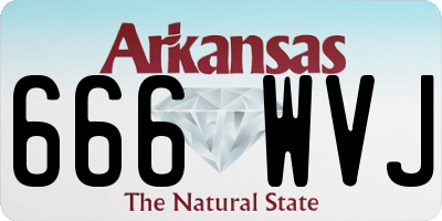 AR license plate 666WVJ