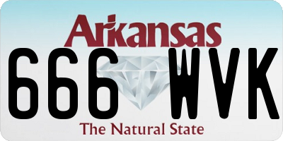 AR license plate 666WVK