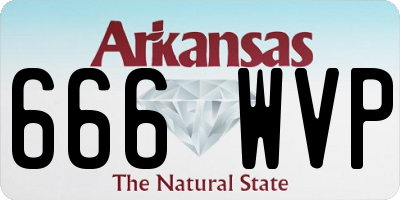 AR license plate 666WVP