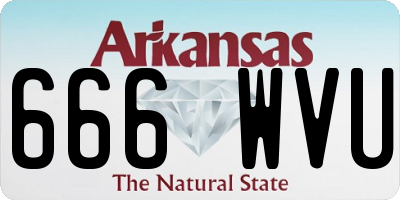 AR license plate 666WVU