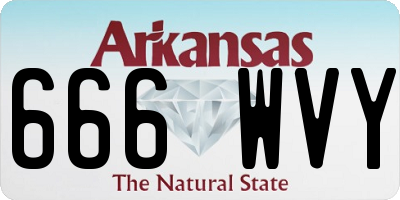 AR license plate 666WVY