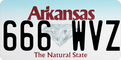 AR license plate 666WVZ