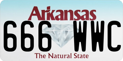 AR license plate 666WWC