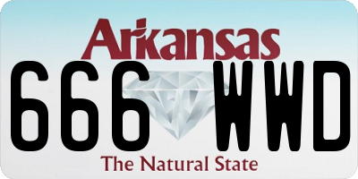 AR license plate 666WWD