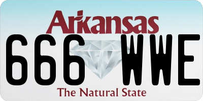 AR license plate 666WWE