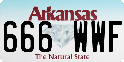 AR license plate 666WWF