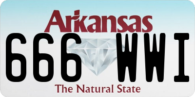 AR license plate 666WWI