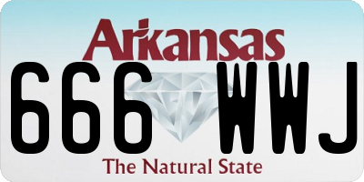 AR license plate 666WWJ