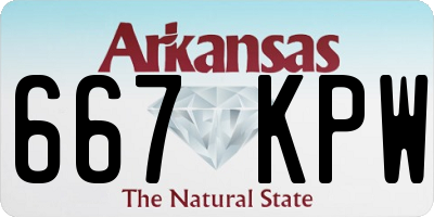 AR license plate 667KPW