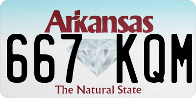AR license plate 667KQM