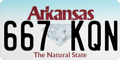 AR license plate 667KQN