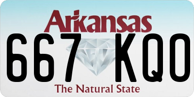 AR license plate 667KQO