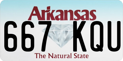 AR license plate 667KQU