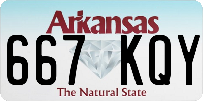 AR license plate 667KQY
