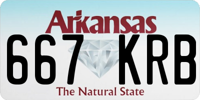AR license plate 667KRB