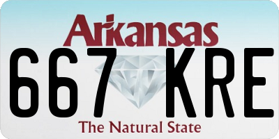AR license plate 667KRE