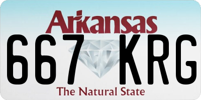 AR license plate 667KRG