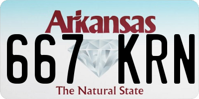 AR license plate 667KRN