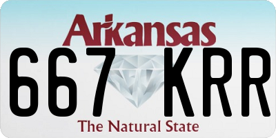 AR license plate 667KRR