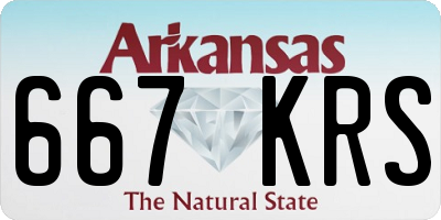 AR license plate 667KRS