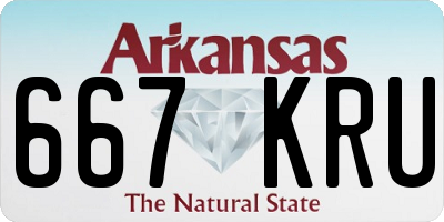 AR license plate 667KRU