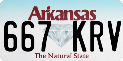 AR license plate 667KRV