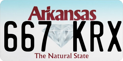 AR license plate 667KRX