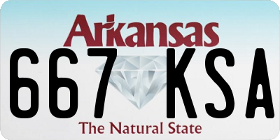 AR license plate 667KSA